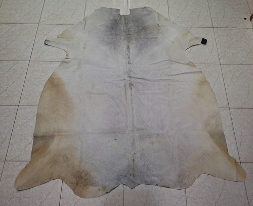 Cowhide rug light grey white - light,