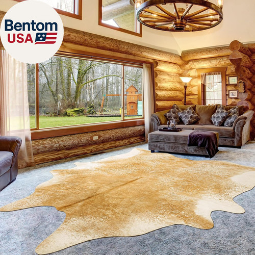 Cow hide rug for living - hide, room